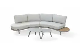 4-delige loungeset Bari | Incl 2 Secli tafels | Camel