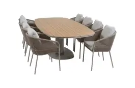 9-delige tuinset | 8 Alezio tuinstoelen | Tuintafel Tower 260cm