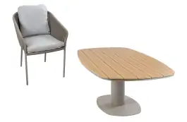 9-delige tuinset | 8 Alezio tuinstoelen | Tuintafel Tower 260cm