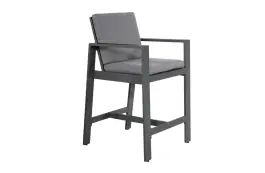 Barstoel Malibu | Charcoal | Aluminium | Lesli Living