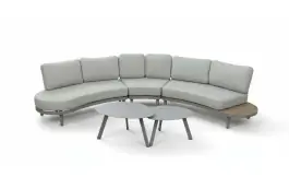 5-Delige loungeset Bari | Beige & Camel | Incl. 2 Secli Bijzettafels 