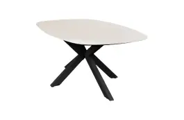 Dining tuintafel Barletta 180x115cm | Sandstone/Black | Aluminium & Kunststof