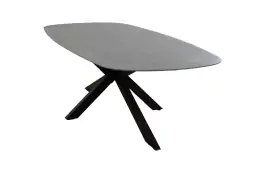 Dining tuintafel  Barletta 240x115cm | Desert Pearl/Black | Aluminium & Kunststof