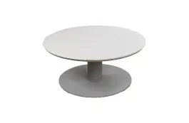  Loungetafel Barletta ø80cm | Sandstone/Camel | Aluminium & Kunststof