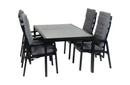 7-delige tuinset | 6 verstelbare Berlijn stoelen  | Uitschuifbare tuintafel Mallorca  180/240x100 cm