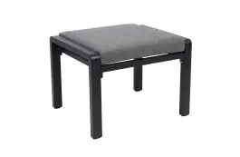 Voetenbank Berlijn | Matt Black & Grijs | Aluminium