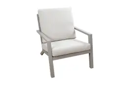 Loungestoel Bezano | Taupe & Champagne | Aluminium 