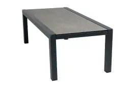 Loungetafel Bezano 120x60cm | Matt Black | Aluminium