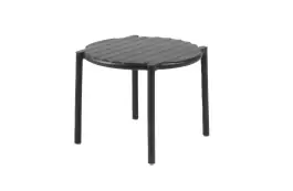 Bijzettafel Doga ø49,5cm | Kunststof | Antraciet 