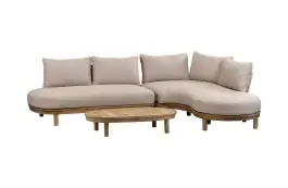 Hoek Loungeset Cancun | Acacia Teaklook & Sand