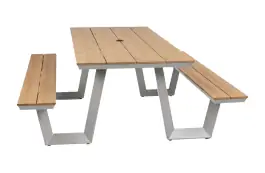 Picknicktafel Coffee Bay | Champagne | Aluminium & Tecon Teak  