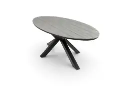 Ovale tuintafel Cyprus 280 cm | Grey | Polywood & Aluminium