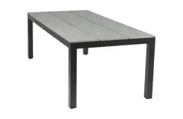 Tuintafel Cyprus 225x100cm | Grey | Polywood & Aluminium
