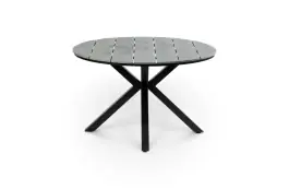 Ronde tuintafel Cyprus ø120cm | Grey | Polywood & Aluminium