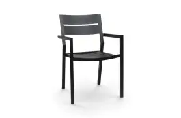 Stapelbare tuinstoel Delia | Black | Aluminium | Brafab