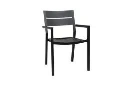 Stapelbare tuinstoel Delia | Black | Aluminium | Brafab