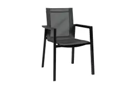Stapelbare tuinstoel Delia | Black | textileen | Brafab