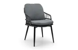 Dining tuinstoel Isabel | Black/Black | Rope
