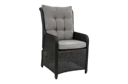 Verstelbare tuinstoel Dublin | Black | Wicker