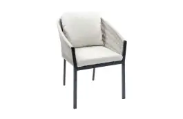 Stapelbare tuinstoel Elvira | Black & Beige
