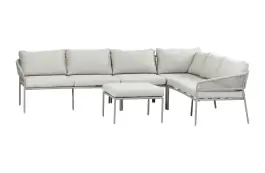 5-Delige hoek loungeset Elvira | Incl Hocker & Middenelement | Camel