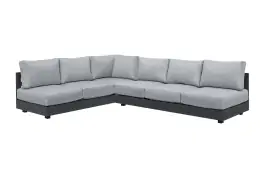 Hoek Loungebank Fosega | 2-delig | Matt Black/Stone Grey | Aluminium