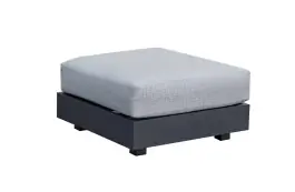 Hocker Fosega | Met kussen |  Matt Black/Stone Grey | Aluminium