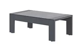 Loungetafel Fosega 110x60cm | Matt Black | Aluminium & Keramiek