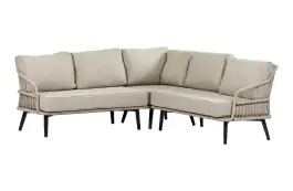 Hoek Loungebank Isabel | 3-delig | Sand/Black  | Rope