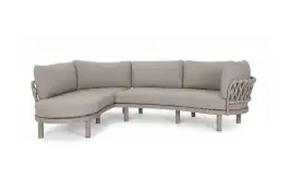 Hoek Loungebank Toritto | Sand/Sable | Aluminium & Rope