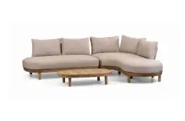 Hoek Loungeset Cancun | Acacia Teaklook & Sand