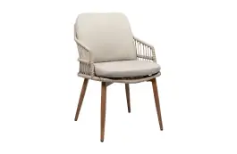 Dining tuinstoel Isabel | Sand/Wood | Rope