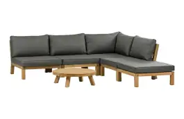 Hoek loungeset Kent | 6-delig | Grey | Acacia