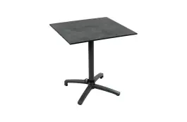 Inklapbare terrastafel Gent 70x70cm | Black & Grey