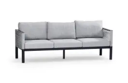 Loungebank Cuba | 3-persoons | Black | Rope & Aluminium