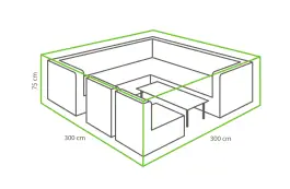 Outdoor Covers Loungeset beschermhoes | 300x300x75cm