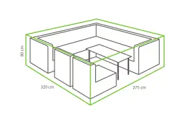 Outdoor Covers Loungeset beschermhoes | 320x275x80cm