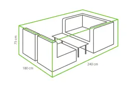 Outdoor Covers Loungeset beschermhoes | 240x180x75cm
