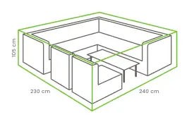 Outdoor Covers Loungeset beschermhoes | 240x235x105cm