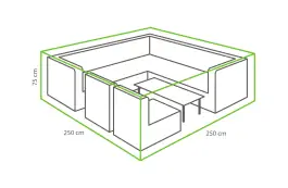 Outdoor Covers Loungeset beschermhoes | 250x250x75cm