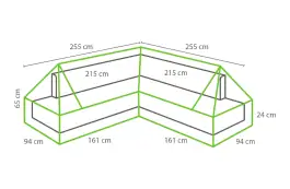 Outdoor Covers Loungeset beschermhoes | Plateau | 255x255x94cm
