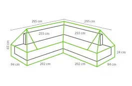 Outdoor Covers Loungeset beschermhoes Plateau | 295x295x94cm