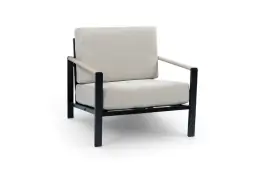 Loungestoel Nosso | Aluminium & Textileen | Black/Sand