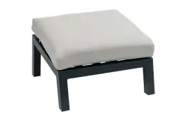 Voetenbank Bezano | Matt Black/Off White | Aluminium