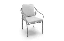 Dining tuinstoel Parijs | Beige/Camel | Aluminium & Rope
