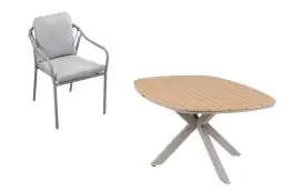 5-delige tuinset | 4 Parijs tuinstoelen | Tuintafel Cadiz 180x115cm