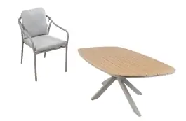 9-delige tuinset | 8 Parijs tuinstoelen | Tuintafel Cadiz 280x115cm
