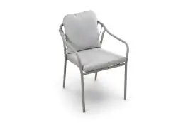Dining tuinstoel Parijs | Latte/Camel | Aluminium & Rope