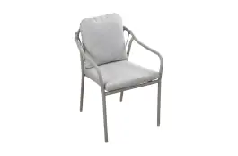 Dining tuinstoel Parijs | Latte/Camel | Aluminium & Rope