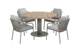 5-delige ronde tuinset | 4 Parijs tuinstoelen | Tuintafel Tower ø120cm